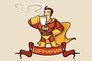 Superhero Coffee-man, a Food Illustration by yuanden graphics (Thumbnail 1 of 2)