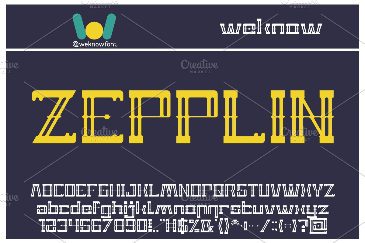 Zeppelin font, a Font by weknow (Photo 2 of 5)