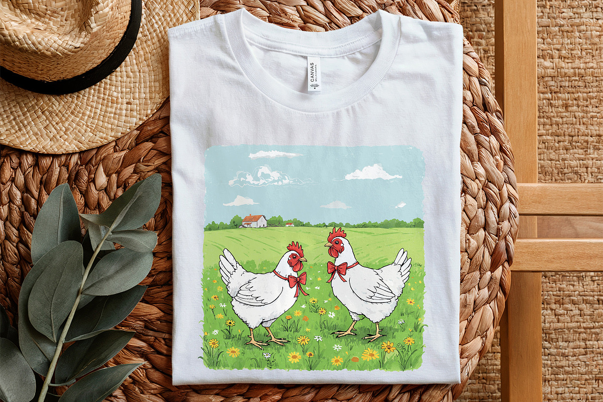 Country Farm Chickens PNG, Cute, an Illustration by SharpMarketplace (Photo 5 of 9)