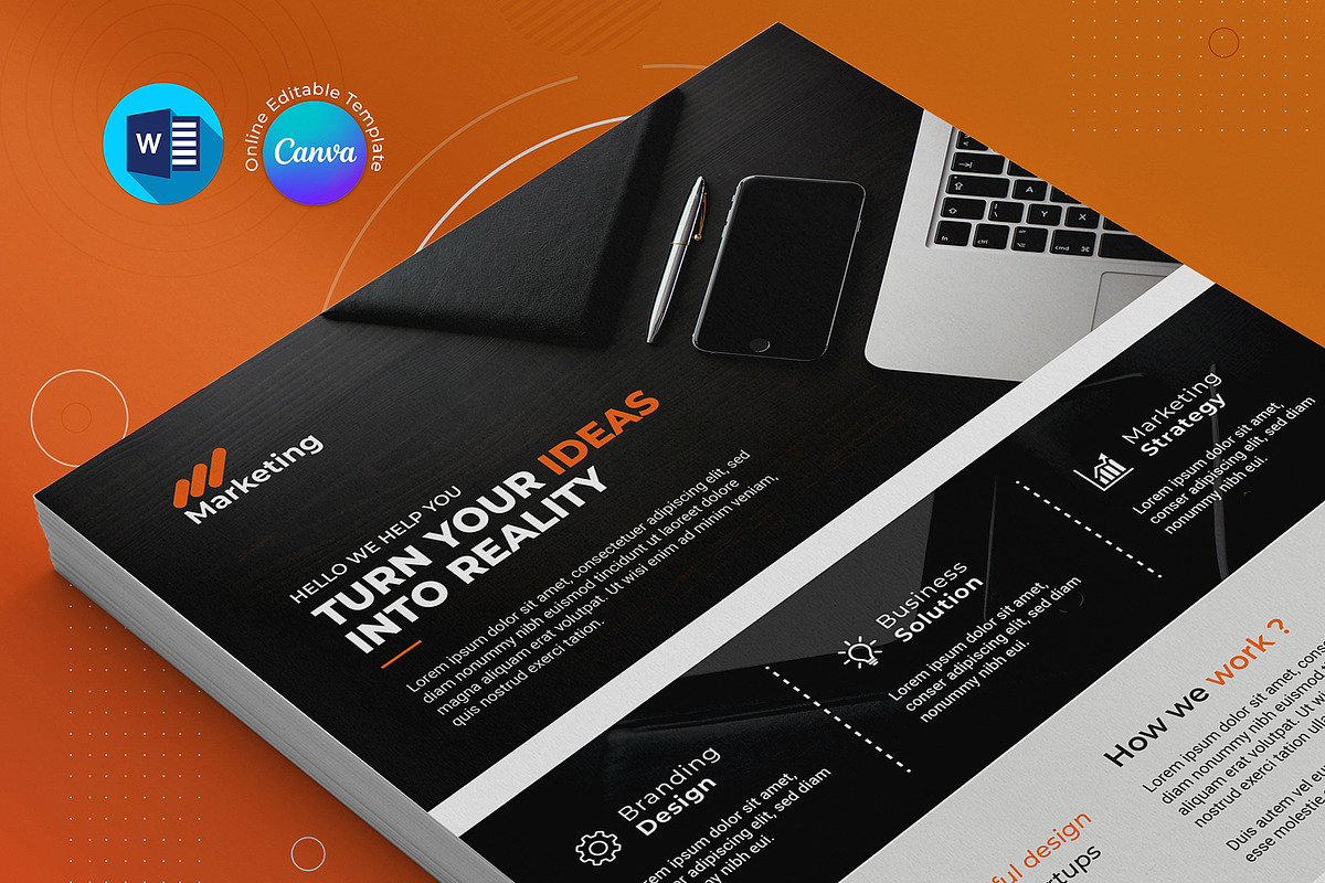 Corporate Flyer Canva, a Flyer Template by DesignDevisers (Photo 4 of 8)