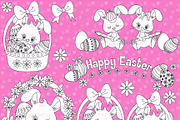 Easter Bunny Stamps AMB-1174, an Illustration by AMBillustrations (Thumbnail 1 of 5)