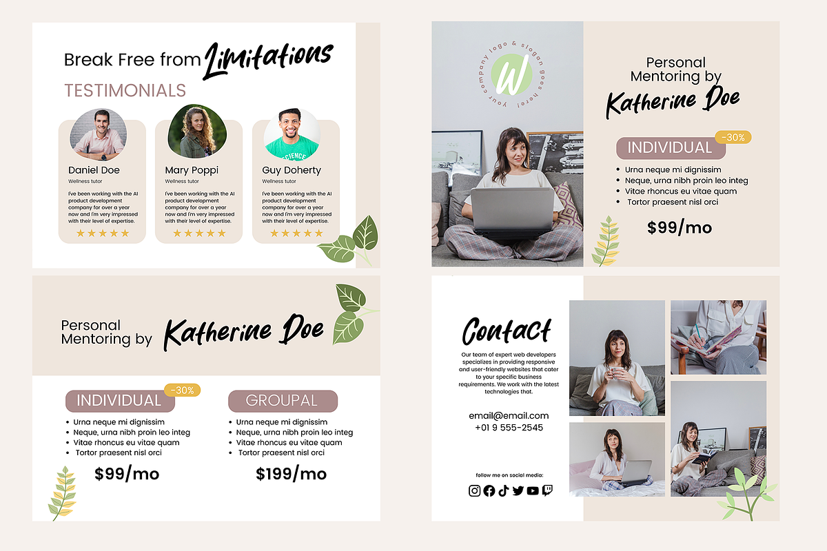 Wellness Coaching Workbook for Canva, a Print Template by DeLaGranSiete (Photo 8 of 10)