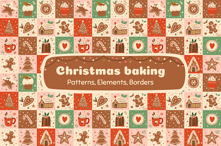 Christmas Baking patterns + elements, a Pattern Graphic by Tani Kuzminka