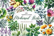 Medicinal Herbs Clipart, an Illustration by CreationArt (Thumbnail 1 of 3)