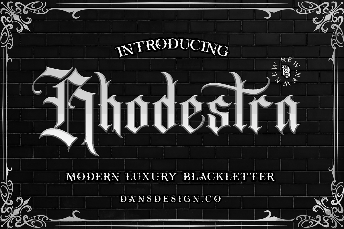 Rhodestra Blackletter, a Blackletter Font by dansdesign (Photo 1 of 10)