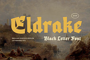 Eldrake Blackletter Font, a Blackletter Font by Letterhend Studio (Thumbnail 1 of 11)