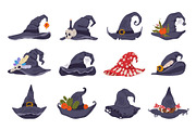 Witches Halloween hats, a Seasonal Illustration by Torontotokio (Thumbnail 2 of 5)