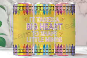 Big Heart Teacher Pencil Tumbler, a Background Photo by LamanAzalea