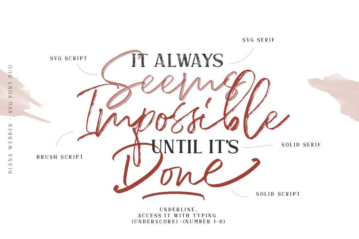 Diana Webber - SVG Font Duo, a Font by Letterhend Studio (Photo 10 of 13)