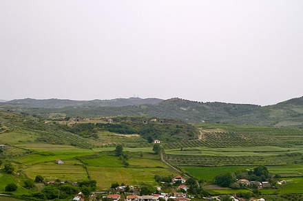 Landscape with the military bunkers in the middle of a rural fields, Apollonia,, an Architecture Photo by Wild, Wild World