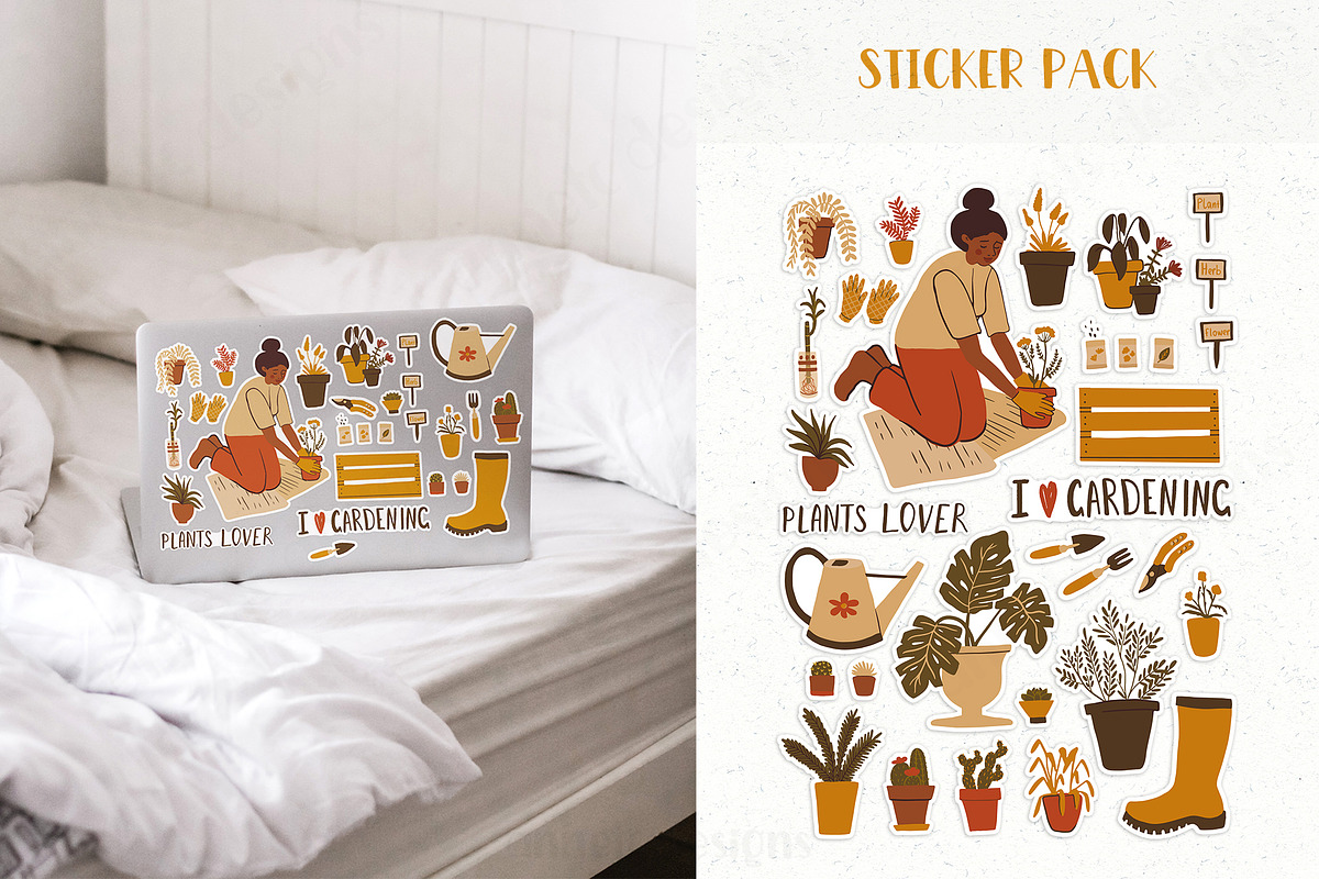 Gardening plants clipart, stickers, an Illustration by ann_etc (Photo 6 of 11)