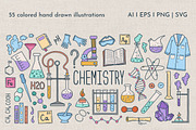 Chemistry Hand drawn Doodle Set, an Education Illustration by KathrineWatercolor (Thumbnail 2 of 6)