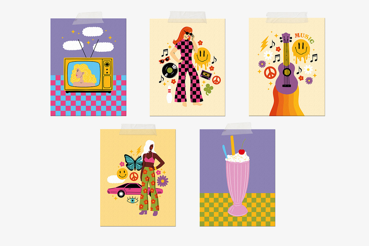 RETRO VIBES Graphics Bundle, a Person Illustration by Katerina Osa (Photo 18 of 23)