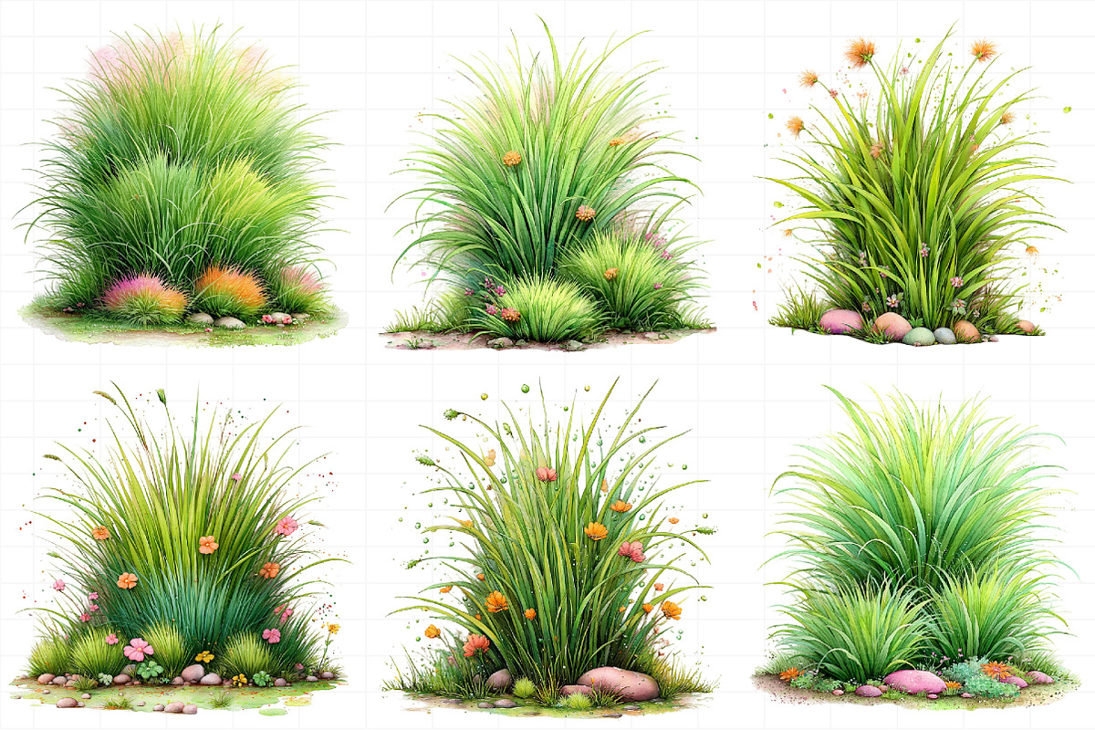 Watercolor Spring Green Grass Clipar, an Illustration by Daily.Designs (Photo 8 of 8)