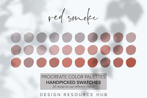 Red Smoke Procreate Color Palette