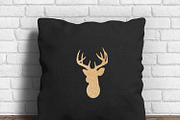 Deer Head Clipart - gold glitter, a Graphic by ConfettiBears (Thumbnail 2 of 5)