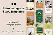 76 Retro Instagram Story Templates, a Social Media Template by Lucky Bee Creative Studio (Thumbnail 1 of 9)