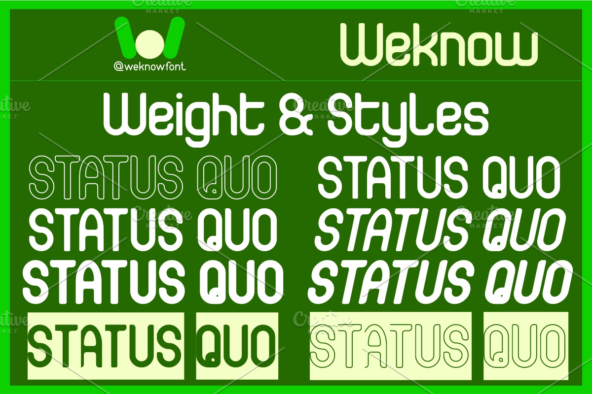 Status Quo font, a Sans Serif Font by weknow (Photo 7 of 8)
