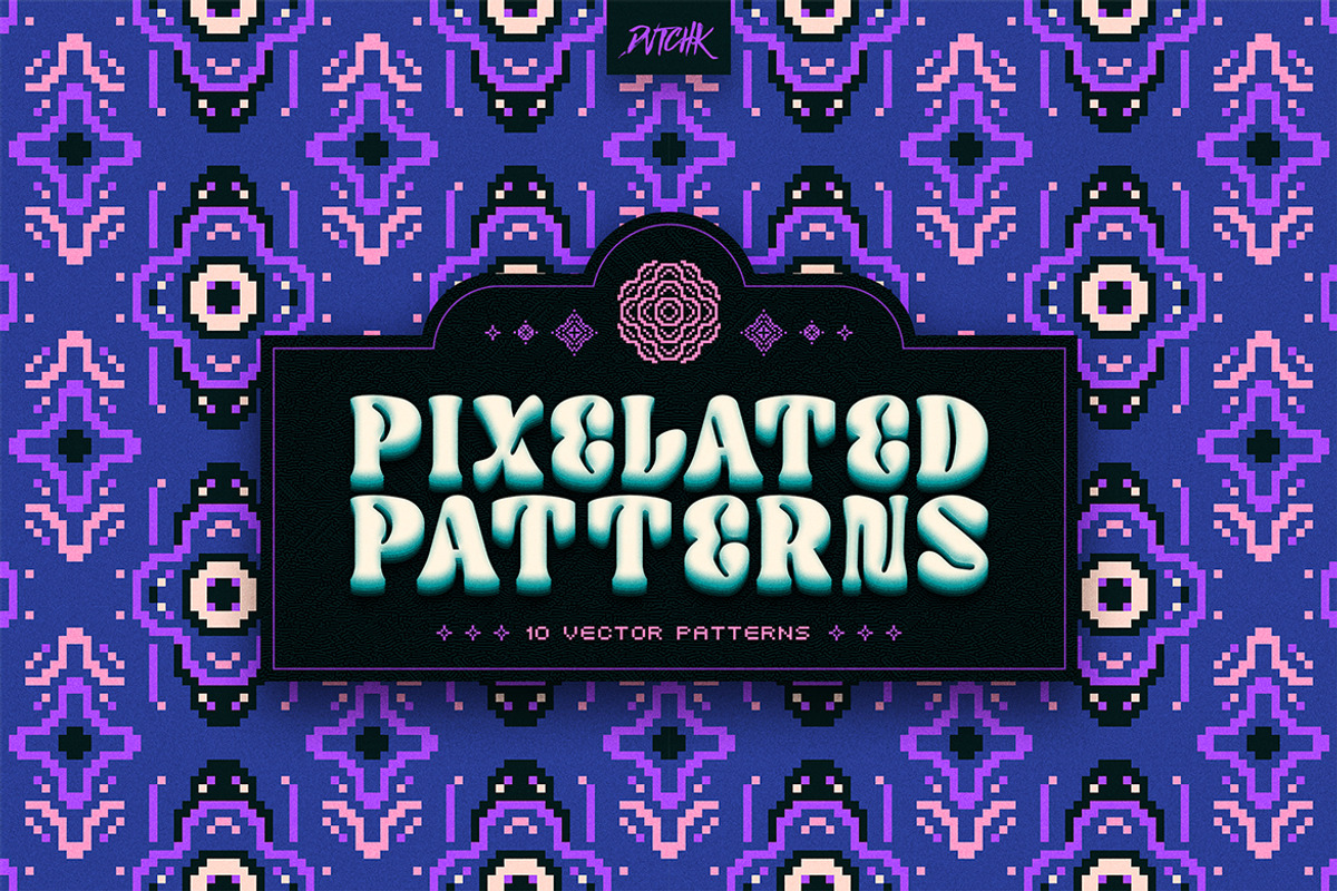 Pixel Mosaic Patterns | Vol. 12, a Pattern Graphic by dvtchk (Photo 2 of 10)
