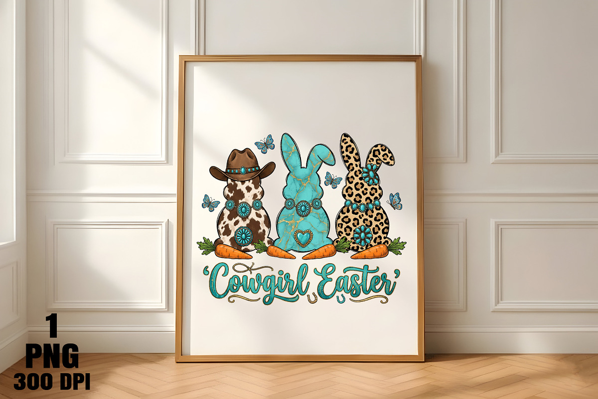 Cowgirl Easter Western Easter Png, an Illustration by Daily.Designs (Photo 5 of 5)