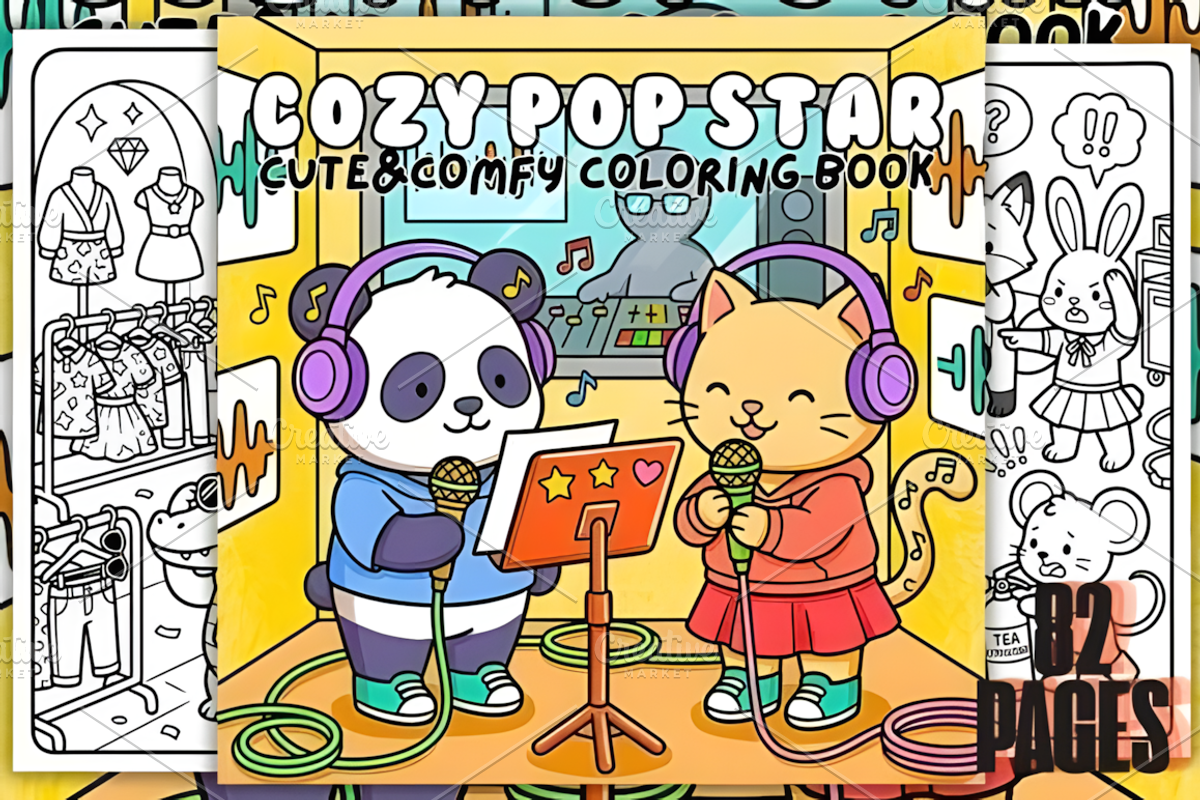 Cozy Pop Star Cute & Comfy, an Animal Illustration by Ink Gallery (Photo 1 of 3)