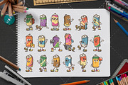 Soda Can Cartoon Varied Poses, a Food Illustration by Allmostudio (Thumbnail 2 of 4)