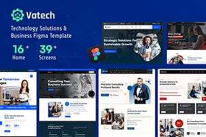 Vatech - Technology Solutions Figma, an UI Kit Template by AliThemes