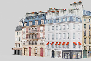 Paris quarter 1, an Architecture 3D Model by happy brush
