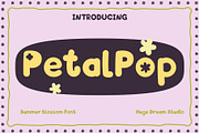 PetalPop – Summer Blossom Font, a Sans Serif Font by Huge Dream Studio (Thumbnail 1 of 8)