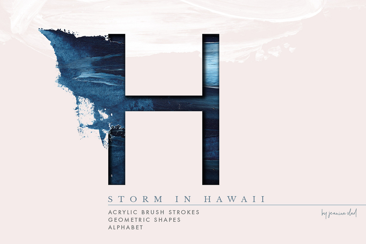 Storm in Hawaii - Acrylic Alphabet, an Object Graphic by Jeanina Vlad (Photo 1 of 9)