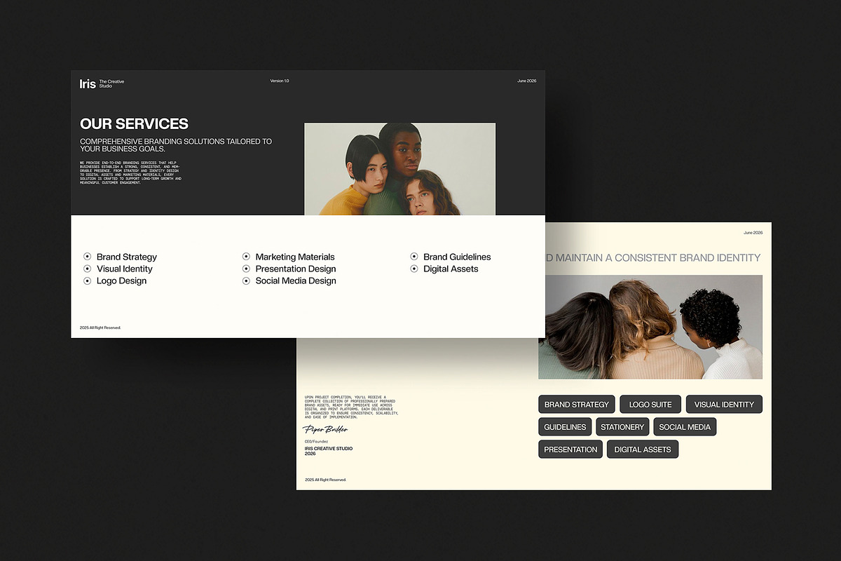 Iris Brand Proposal | Canva, a Presentation Template by evgenystudio (Photo 5 of 11)