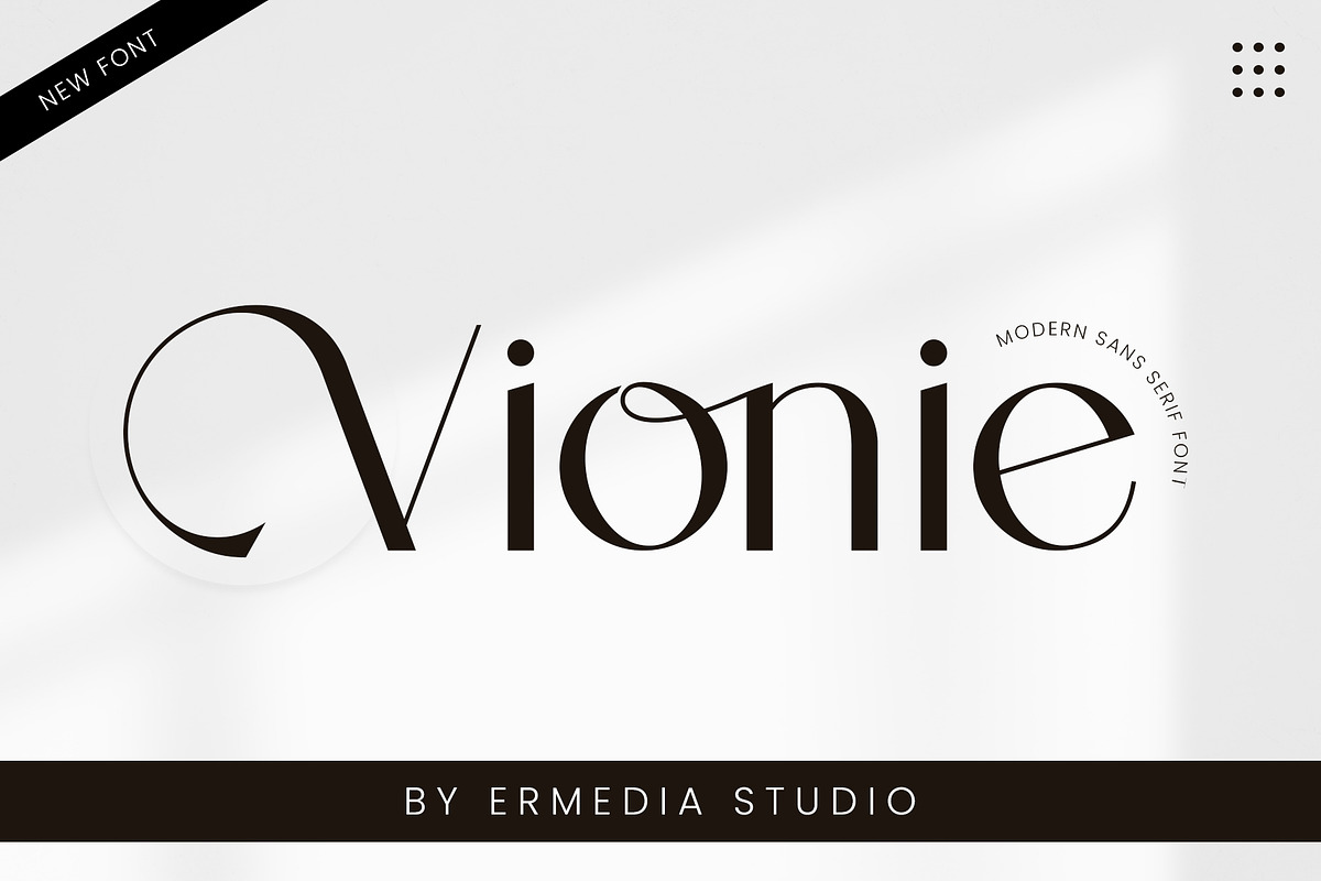 Vionie Sans Serif Font, a Sans Serif Font by Ermedia Studio (Photo 1 of 12)