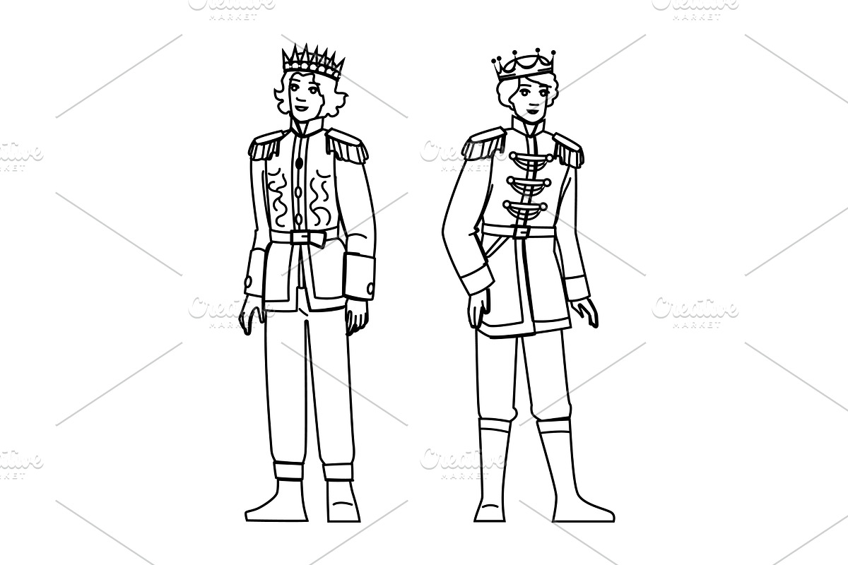 character prince vector, a Person Illustration by pikepicture
