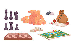 Board games. Family and group of, a Sport Illustration by Onyx