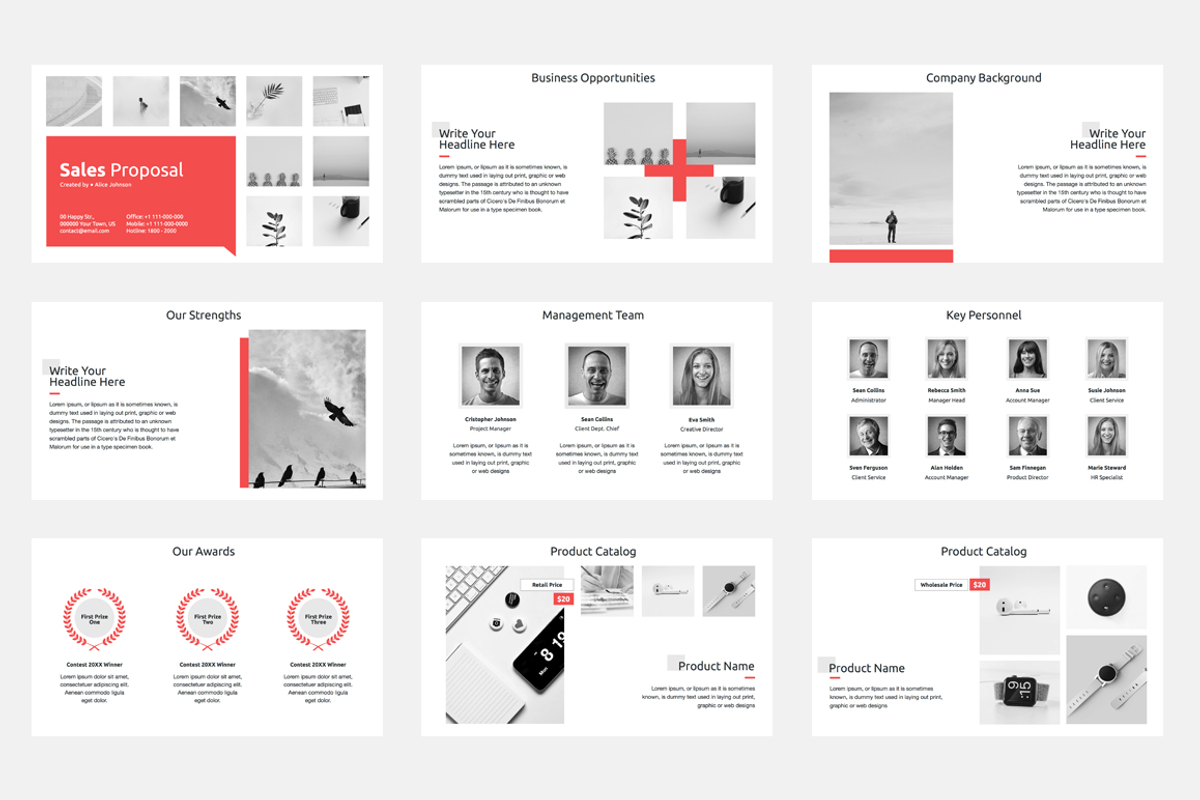 Sales Proposal Keynote Template, a Presentation Template by JetzTemplates