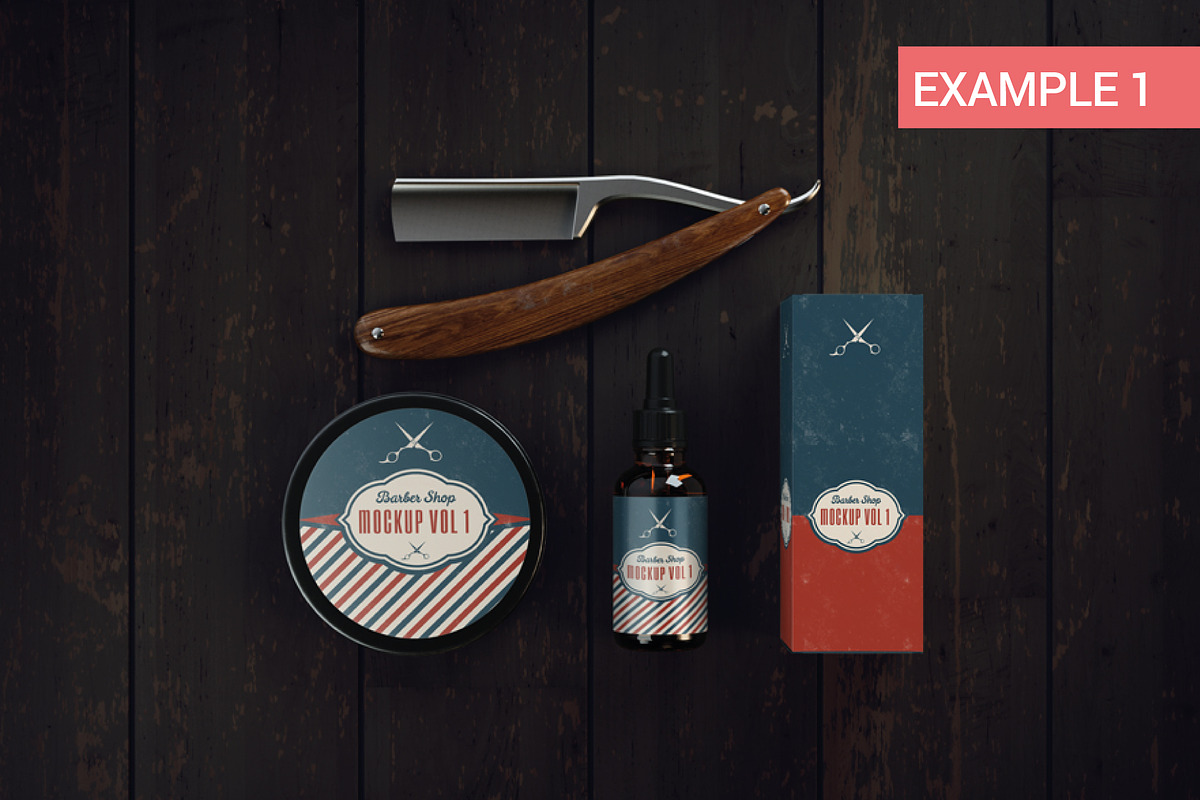 Barber Shop Vintage Mockup, a Product Mockup by visufactum (Photo 7 of 8)
