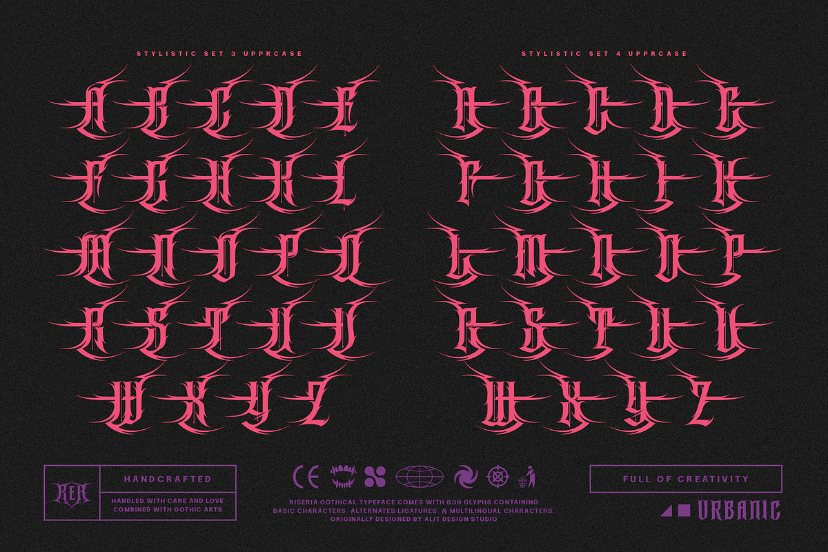 Riseria Typeface, a Blackletter Font by alit design (Photo 9 of 20)