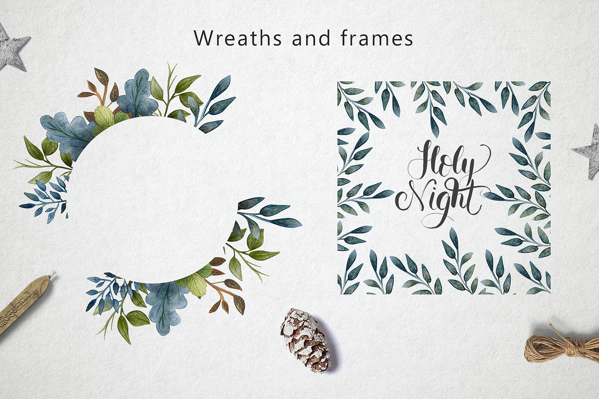 Merry Christmas - Watercolor Set, a Decorative Illustration by annasokol_ (Photo 4 of 10)