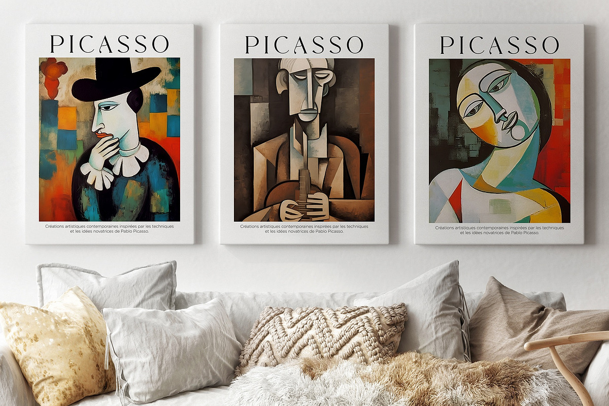 Art Print Poster Inspired by Picasso, a Decorative Illustration by Vibrand Studio (Photo 6 of 14)