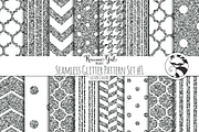Seamless Glitter Patterns #1 Slvr, a Pattern Graphic by RaccoonGirl Design (Thumbnail 1 of 3)