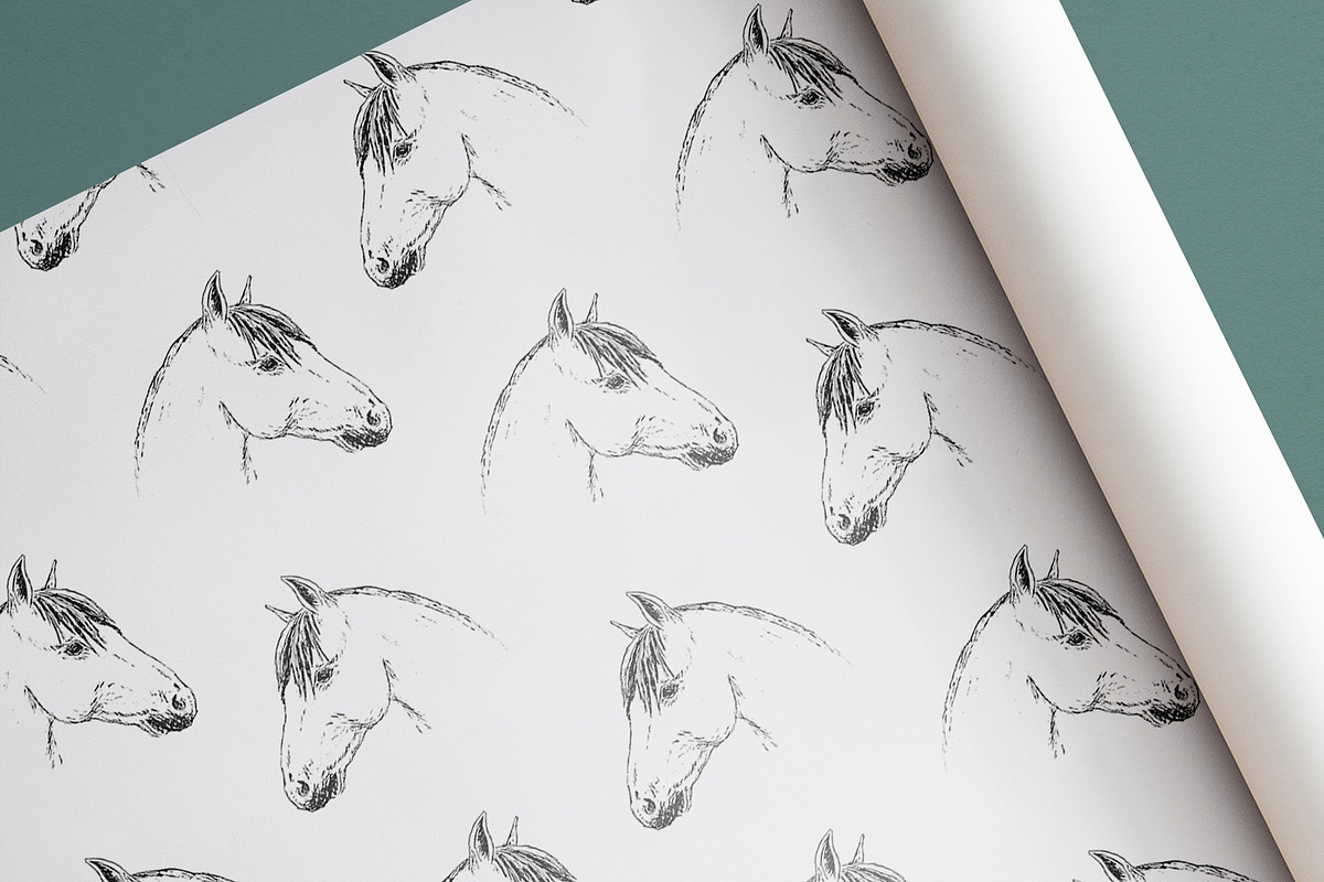 Equestrian seamless patterns set, a Pattern Graphic by Swetsol (Photo 5 of 9)