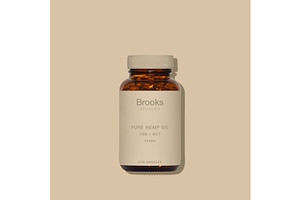 Amber Vitamin Bottle Mockup No. 6