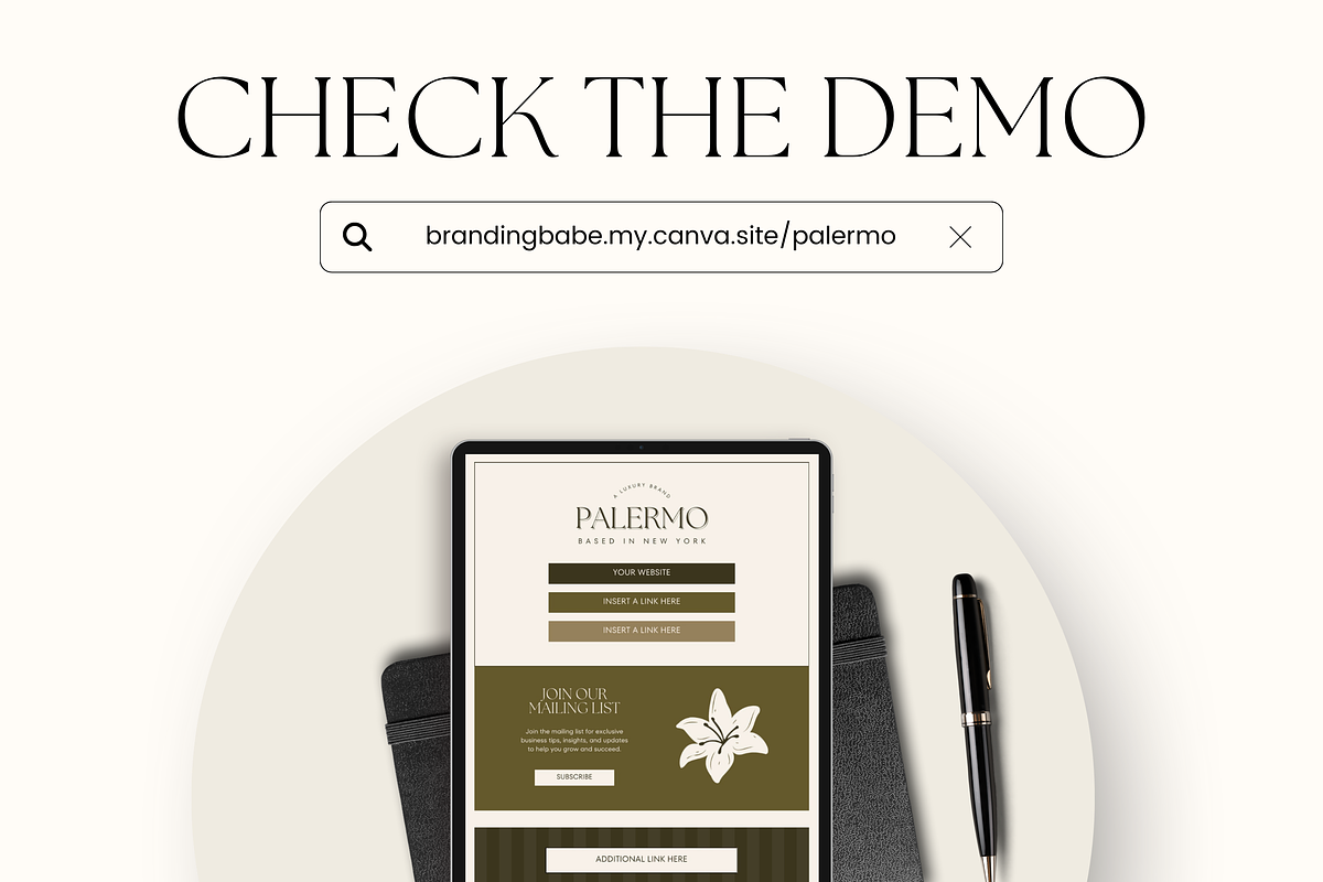 Canva Link in Bio Template, a Landing Page Template by Branding Babe Co. (Photo 5 of 5)