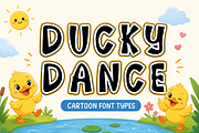 Ducky Dance - Cute Cartoon Kids Font, a Handwritten Font by KiddoGlyphs Studio (Thumbnail 1 of 3)