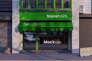 Realistic Store Front Mockup, an Advertising Mockup by Artlogs x Modaldesain (Thumbnail 2 of 5)