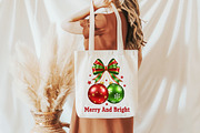 Retro Christmas Ornaments Bow PNG, an Illustration by Craft Nest (Thumbnail 5 of 6)