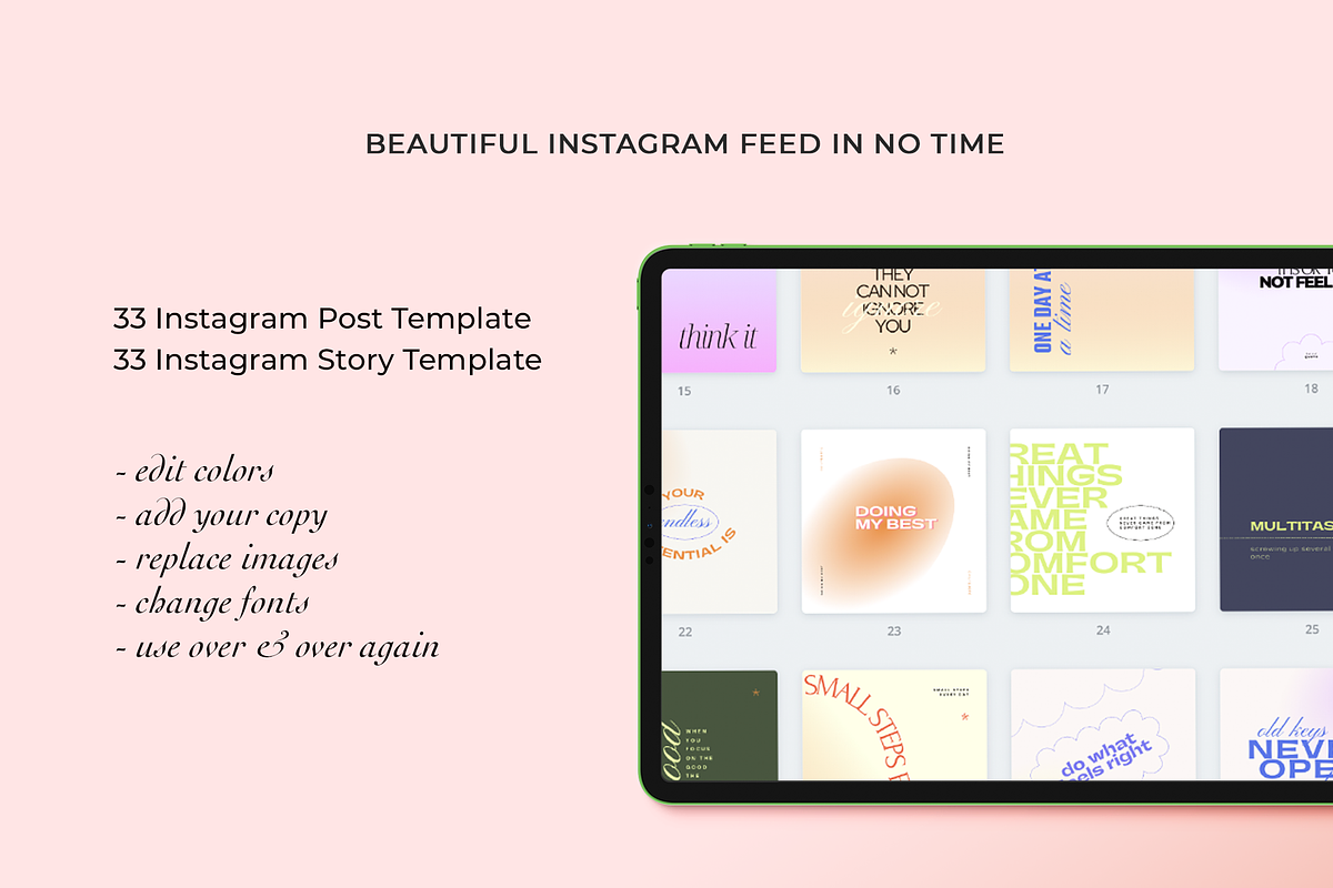 Retro Gradient Insta Quotes, a Social Media Template by Kseniia_Design (Photo 8 of 9)