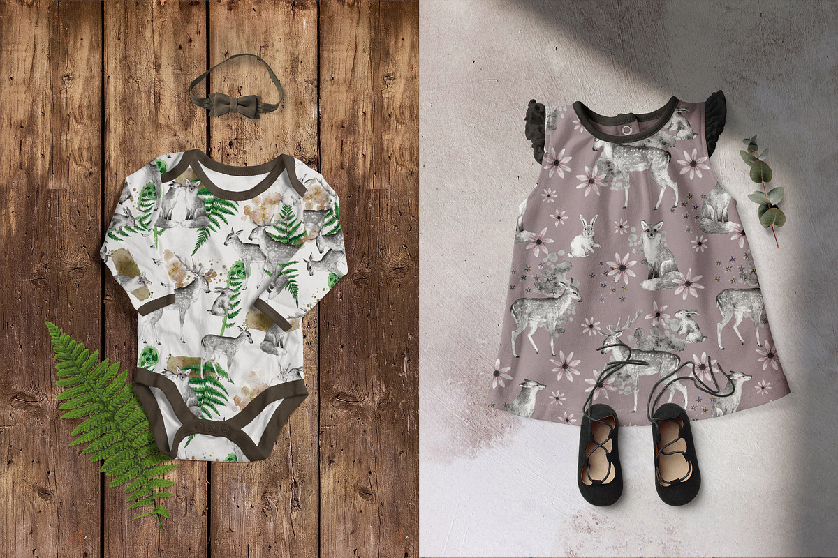 WOODLAND LOVE watercolor set, an Animal Illustration by Natali Smolova (Photo 8 of 10)