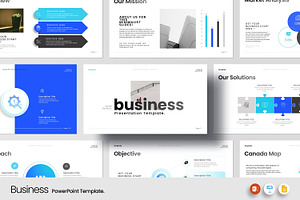Business PowerPoint Presentation, a Presentation Template by creathrivestudio