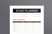 Printable Study Planner Journal, a Stationery Template by MightyDesign (Thumbnail 2 of 8)